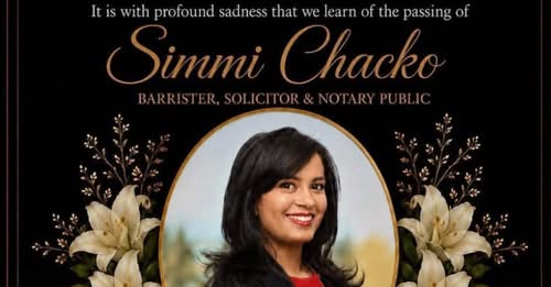 Simmi Chacko Toronto, ON Death, Obituary